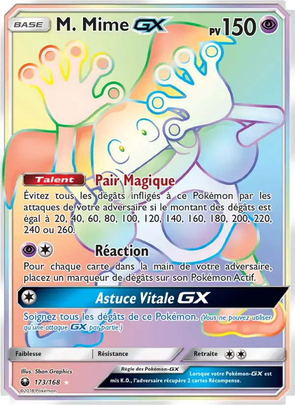 Carte Pokémon M. Mime GX #173 — Tempête Céleste