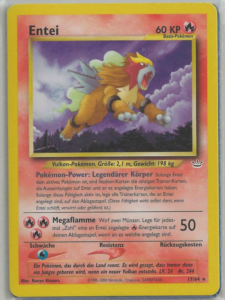 Carte Pokémon Entei #17 — Neo Revelation