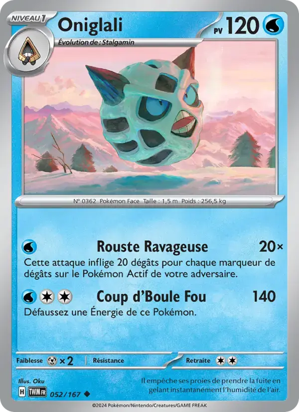 Carte Pokémon Oniglali #052 — Mascarade Crépusculaire