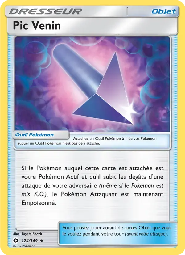 Carte Pokémon Pic Venin #124 — Soleil et Lune