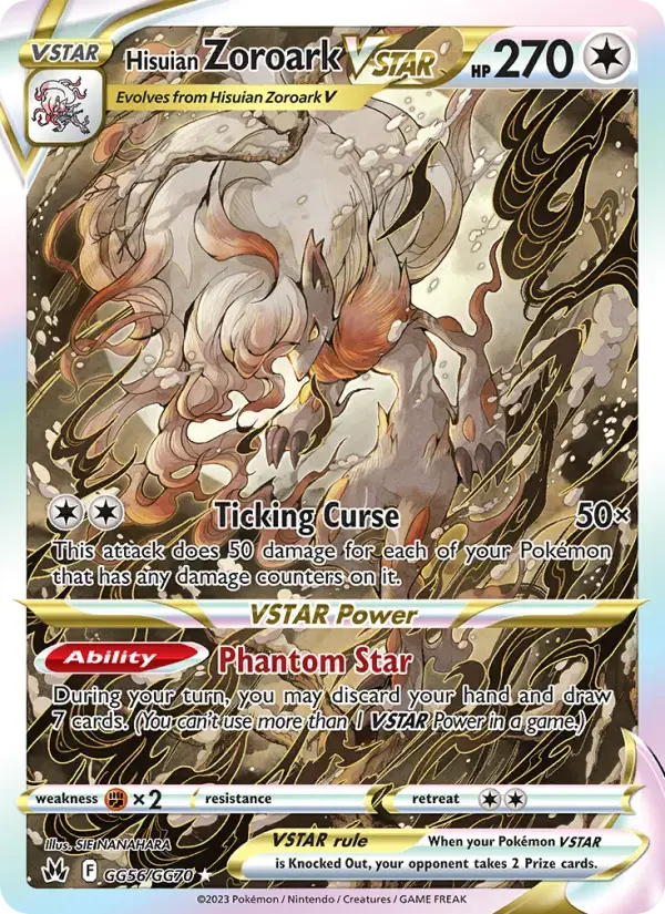 Hisuian Zoroark VSTAR #GG56 — Crown Zenith