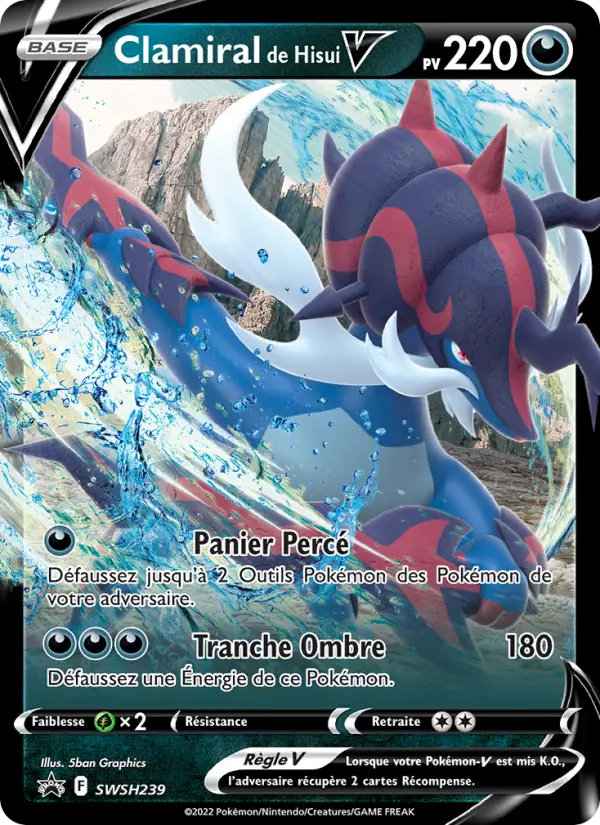 Carte Pokémon Clamiral de Hisui V #SWSH239 — Promos Épée et Bouclier