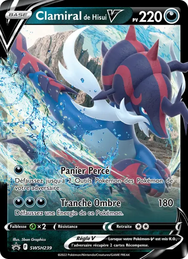 Carte Pokémon Clamiral de Hisui V #SWSH239 — Promos Épée et Bouclier