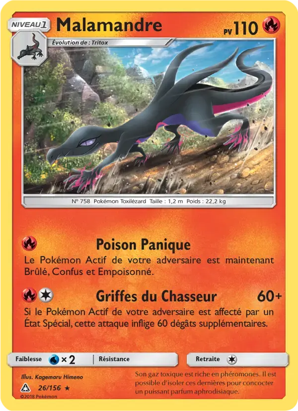 Carte Pokémon Malamandre #26 — Ultra-Prisme