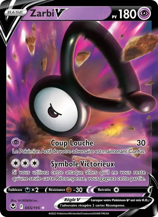 Carte Pokémon Zarbi V #065 — Tempête Argentée