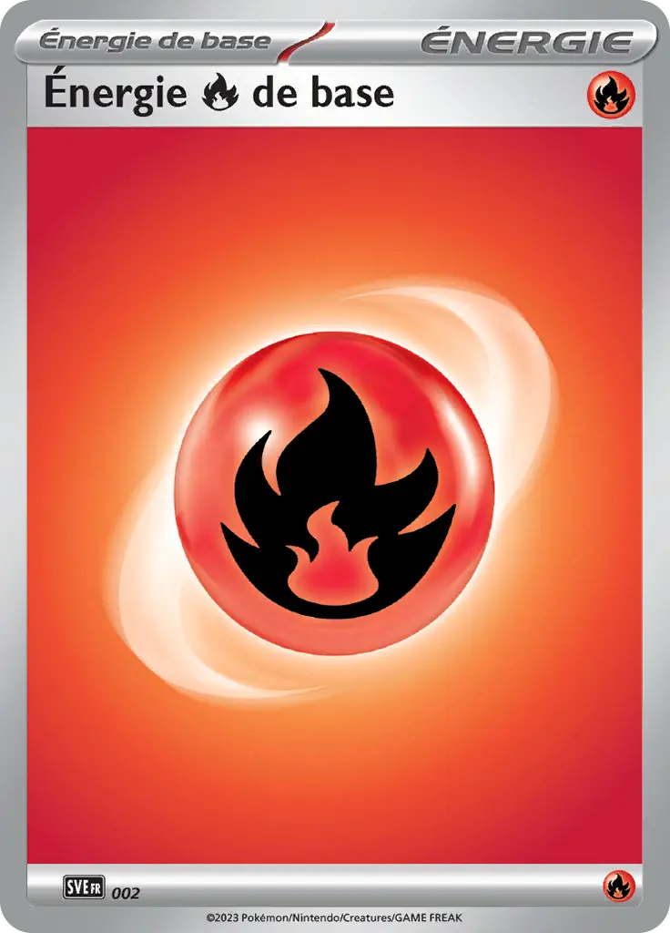 Carte Pokémon Énergie Feu #002 — Énergies Écarlate et Violet