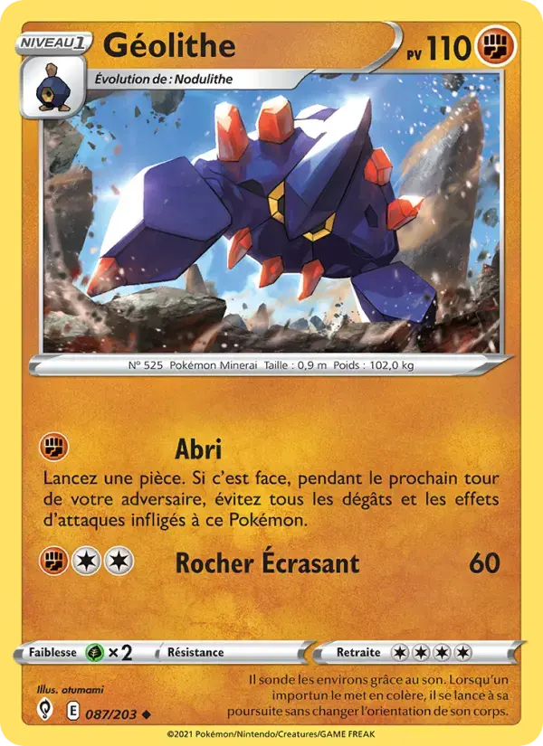 Carte Pokémon Géolithe #87 — Évolution Céleste