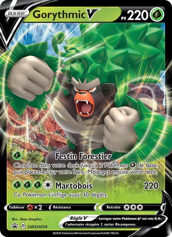 Carte Pokémon Gorythmic V #SWSH014 — Promos Épée et Bouclier
