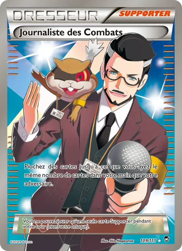 Carte Pokémon Journaliste des Combats #109 — Poings Furieux