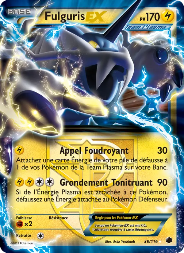 Carte Pokémon Fulguris-EX #38 — Glaciation Plasma