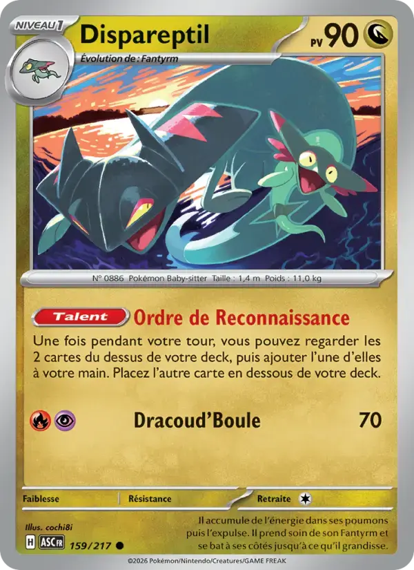 Carte Pokémon Dispareptil #159 — Héros Transcendants