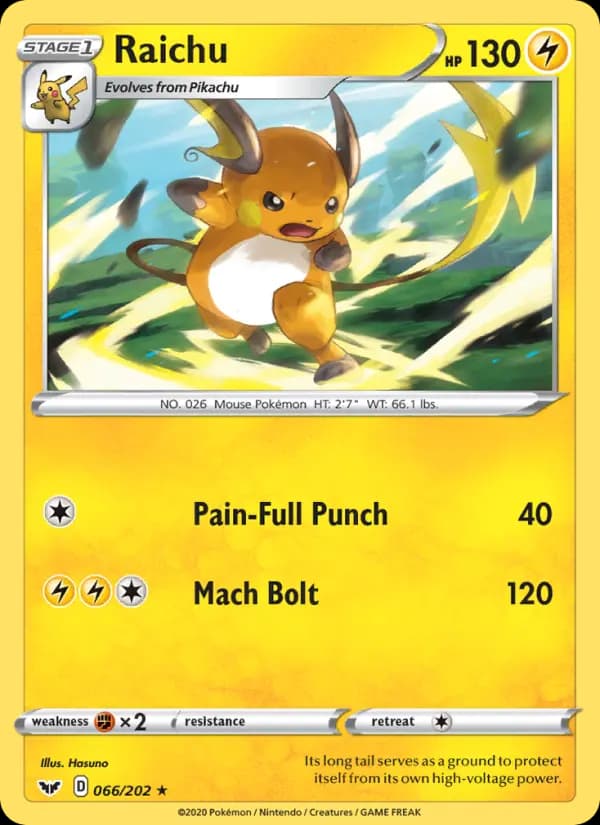 Raichu #66 — Sword & Shield