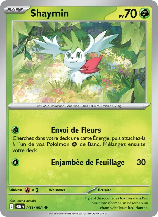Carte Pokémon Shaymin #003 — Équilibre Parfait