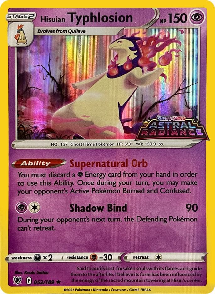 Hisuian Typhlosion #052 Stamp — Astral Radiance