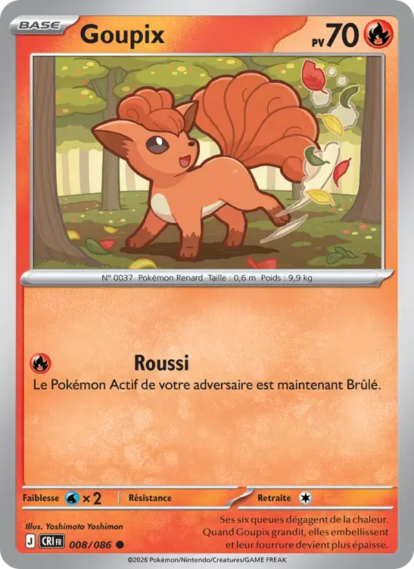 Carte Pokémon Goupix #008 — Chaos Ascendant