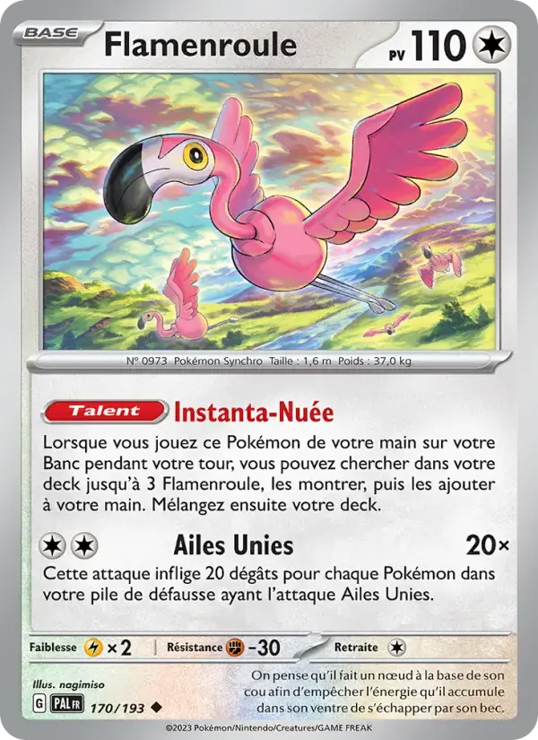 Carte Pokémon Flamenroule #170 — Évolutions à Paldea