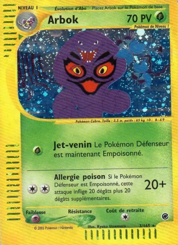 Carte Pokémon Arbok #3 — Expédition