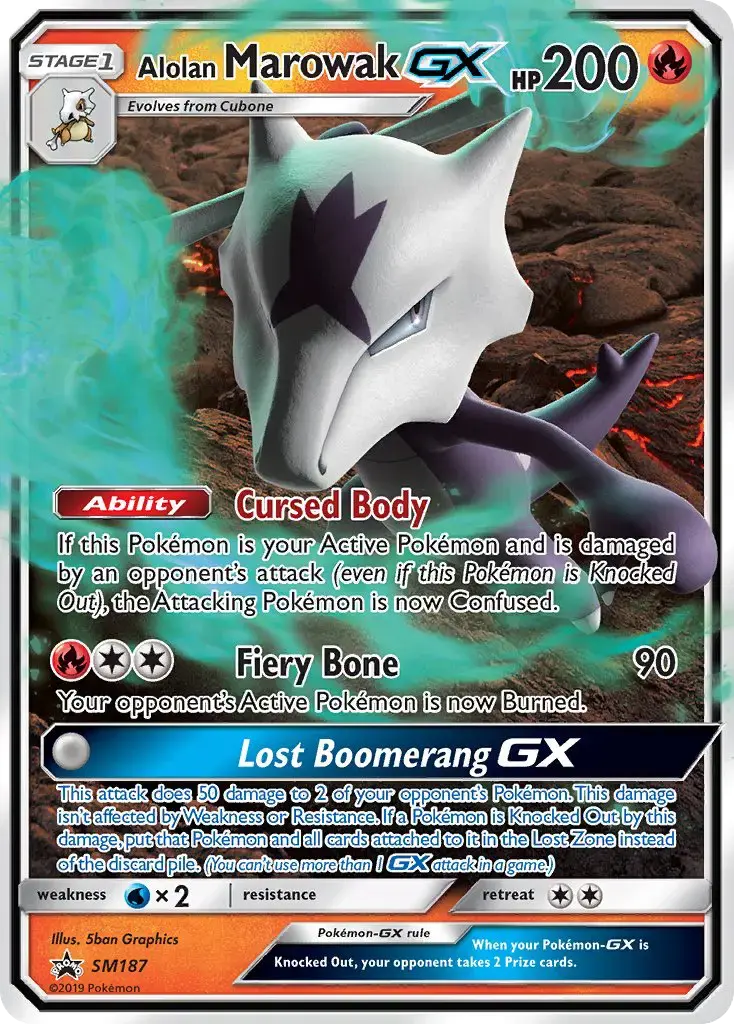 Alolan Marowak GX #SM187 — Sun & Moon Promos