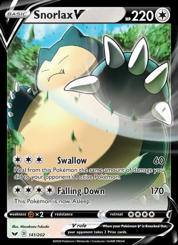 Snorlax V #141 — Sword & Shield