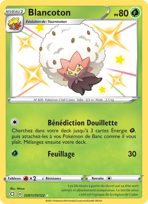 Carte Pokémon Blancoton #SV011 — Destinées Radieuses
