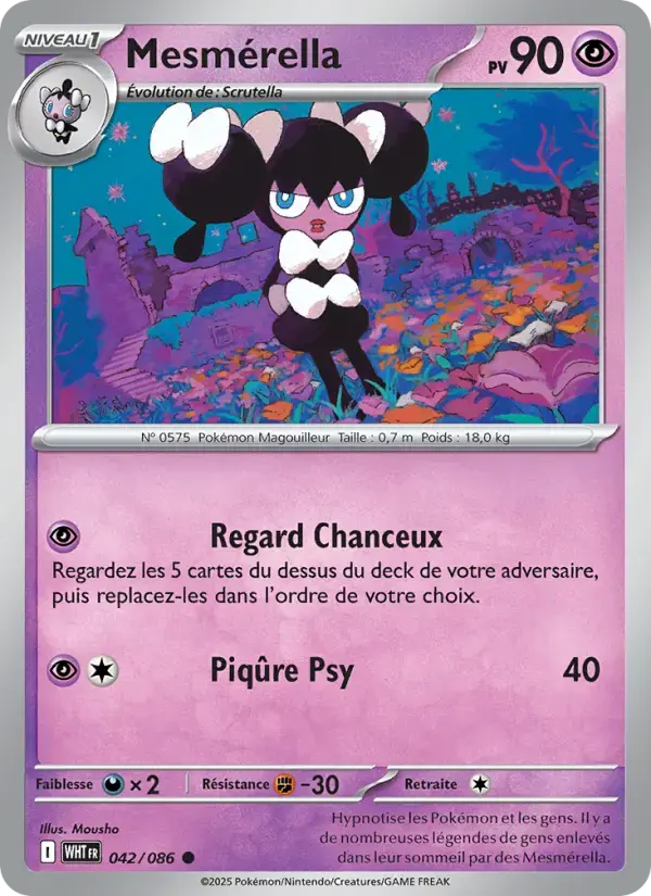 Carte Pokémon Mesmérella #042 — Flamme Blanche