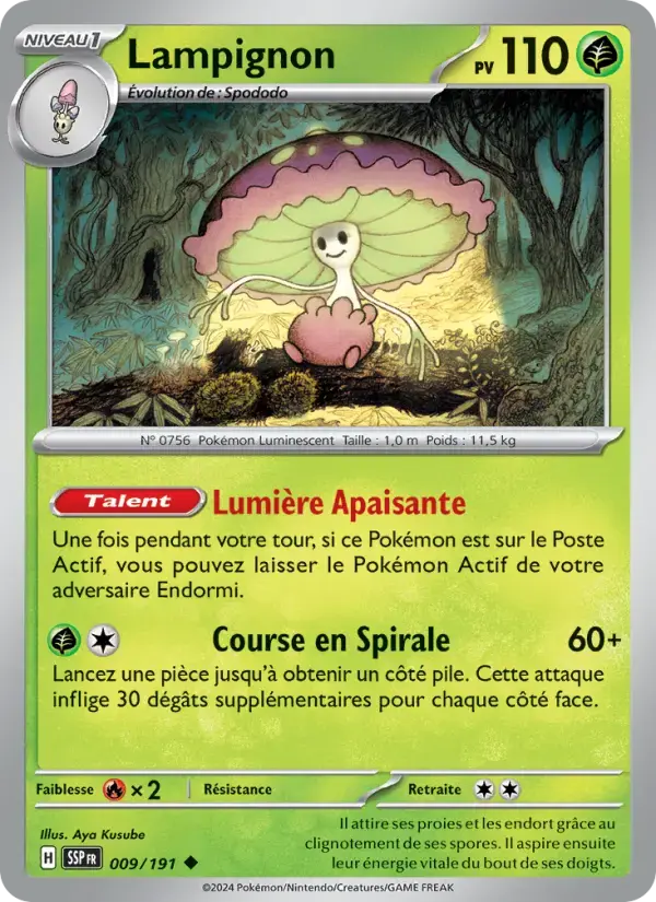 Carte Pokémon Lampignon #009 — Étincelles Déferlantes