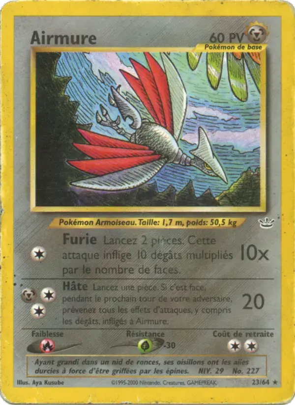 Carte Pokémon Airmure #23 — Neo Revelation