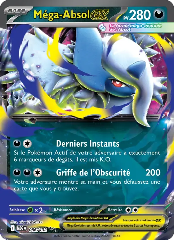 Carte Pokémon Méga-Absol-ex #086 — Méga-Évolution
