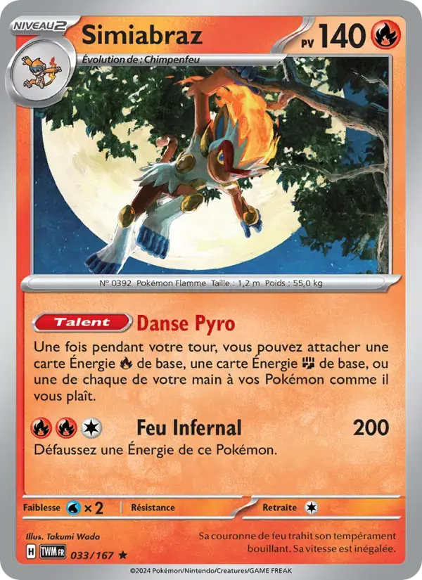 Carte Pokémon Simiabraz #033 — Mascarade Crépusculaire