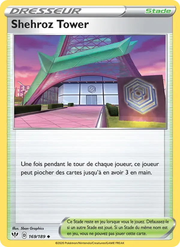 Carte Pokémon Shehroz Tower #169 — Ténèbres Embrasées