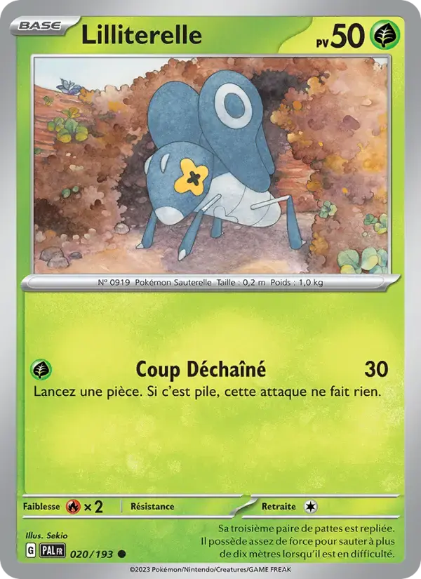 Carte Pokémon Lilliterelle #020 — Évolutions à Paldea