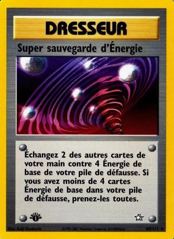 Carte Pokémon Super sauvegarde d'Énergie #89 — Neo Genesis
