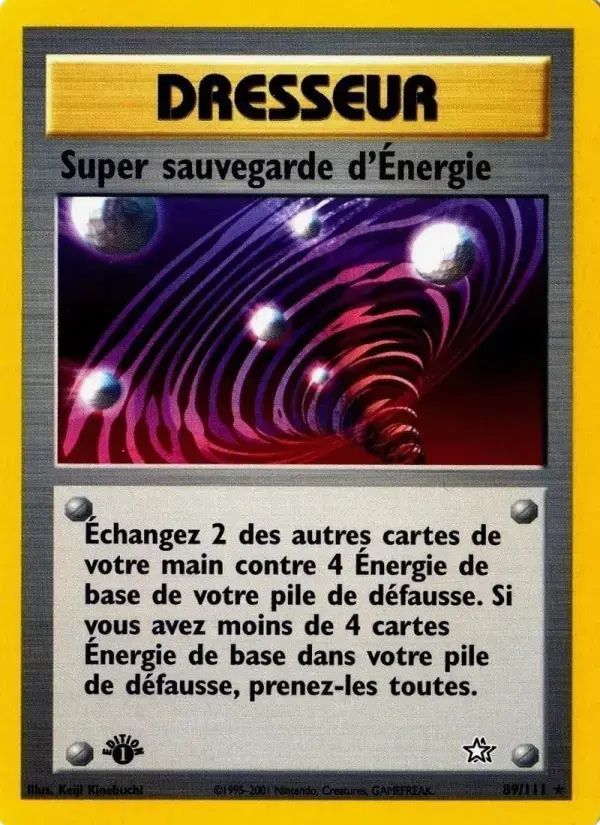 Carte Pokémon Super sauvegarde d'Énergie #89 — Neo Genesis