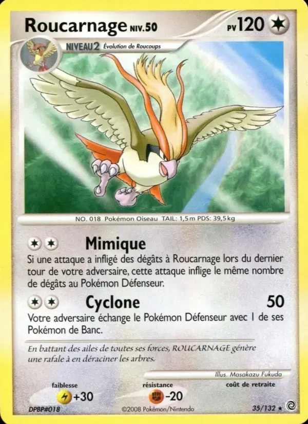 Carte Pokémon Roucarnage #35 — Merveilles Secrètes