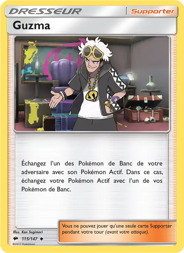 Carte Pokémon Guzma #115 — Ombres Ardentes