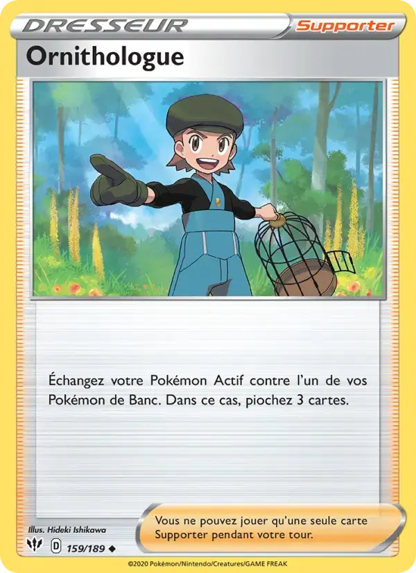 Carte Pokémon Ornithologue #159 — Ténèbres Embrasées