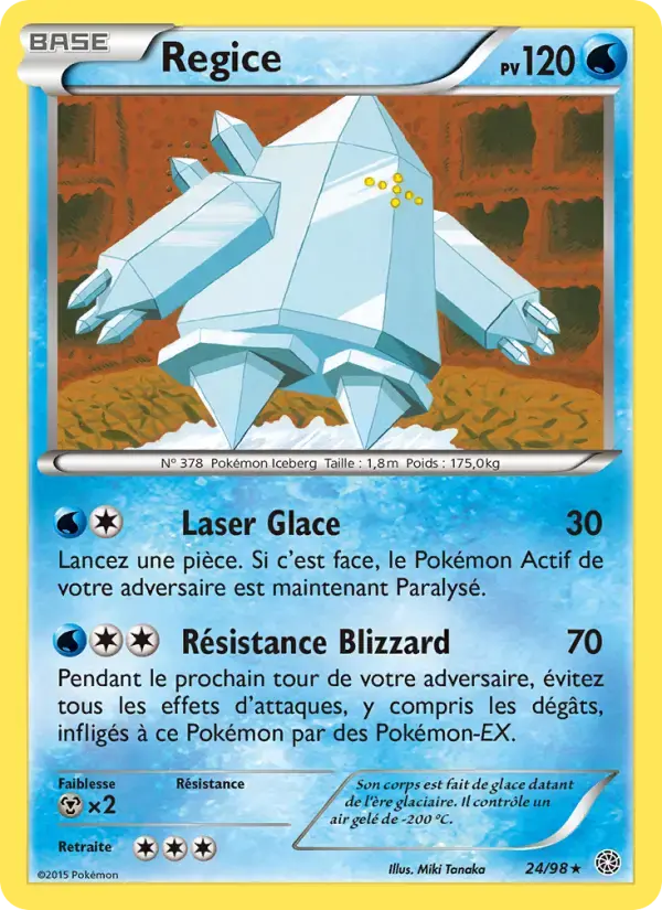 Carte Pokémon Regice #24 — Origines Antiques