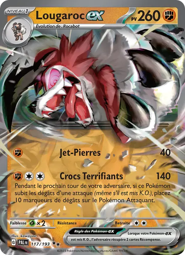Carte Pokémon Lougaroc-ex #117 — Évolutions à Paldea