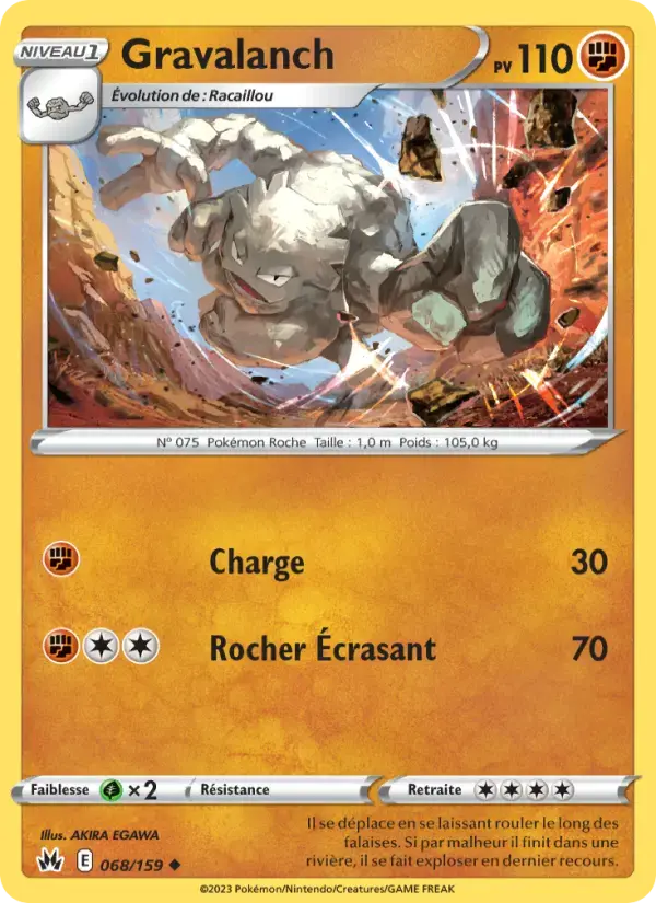Carte Pokémon Gravalanch #068 — Zénith Suprême