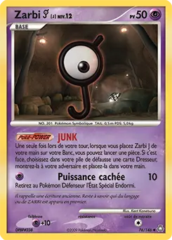 Carte Pokémon Zarbi J #76 — Éveil des Légendes