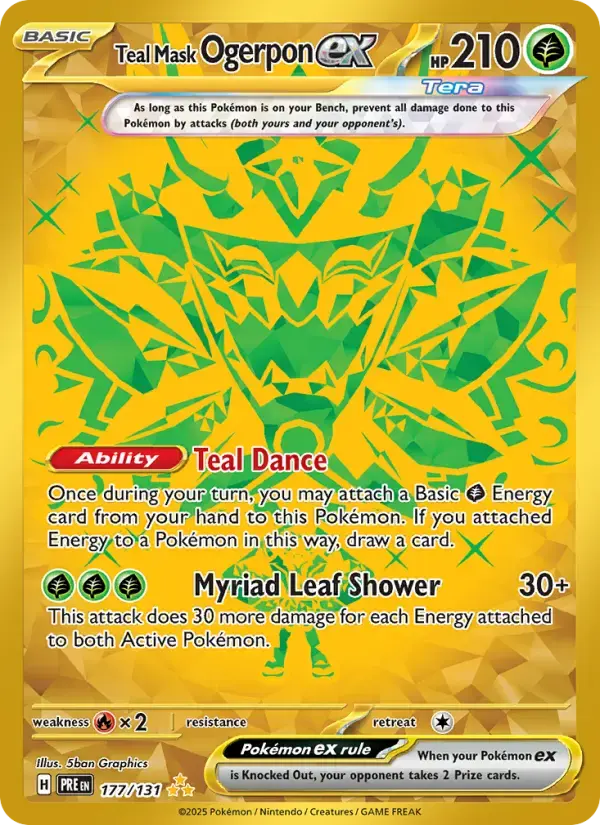 Teal Mask Ogerpon ex #177 — Prismatic Evolutions