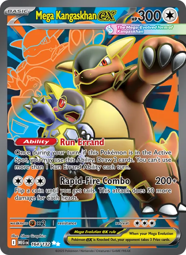 Carte Pokémon Méga-Kangourex-ex #164 — Méga-Évolution