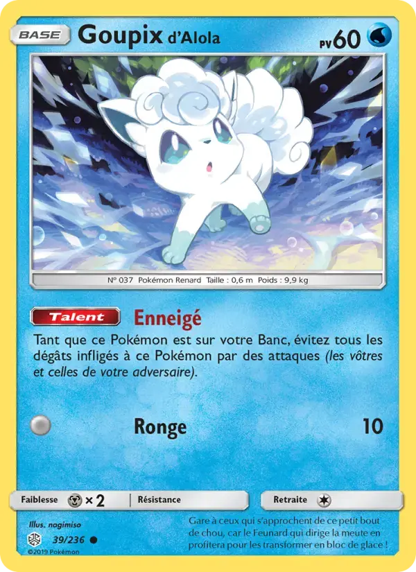 Carte Pokémon Goupix d’Alola #39 — Éclipse Cosmique