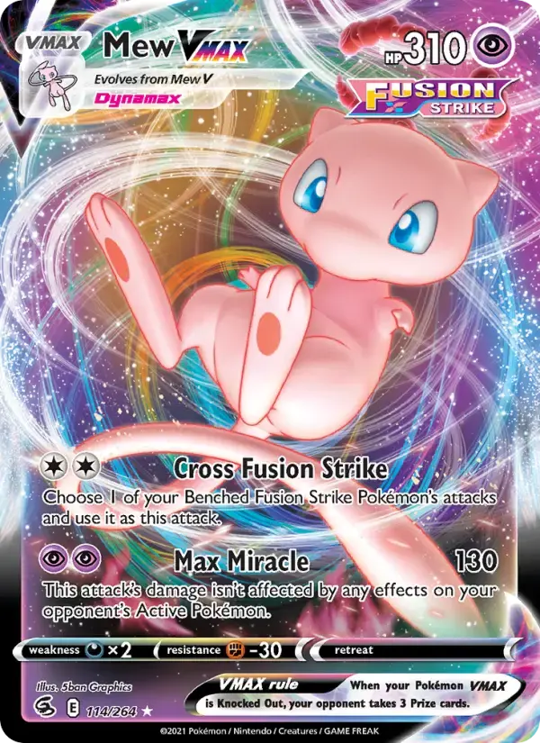 Mew VMAX #114 — Fusion Strike