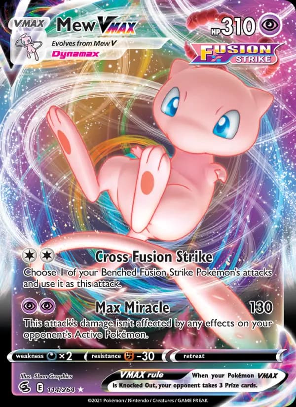 Mew VMAX #114 — Fusion Strike