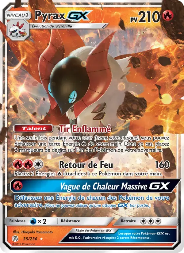 Carte Pokémon Pyrax GX #35 — Éclipse Cosmique