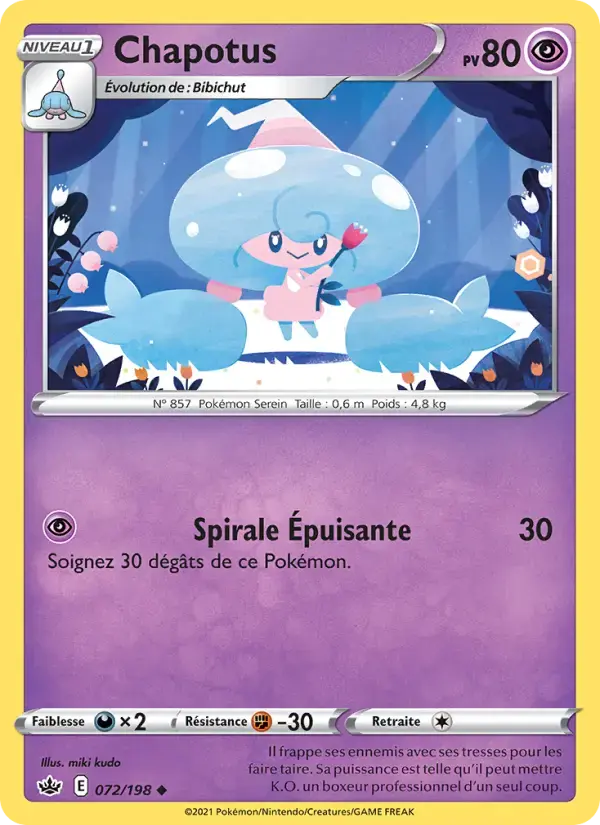 Carte Pokémon Chapotus #72 — Règne de Glace
