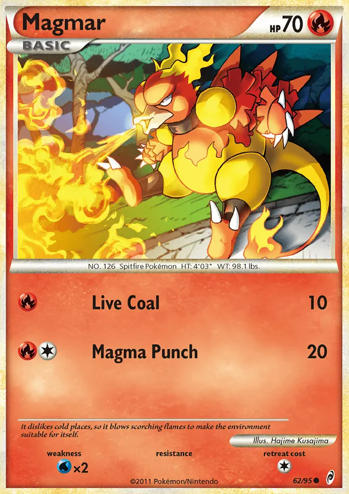 Carte Pokémon Magmar #62 — L'Appel des Légendes