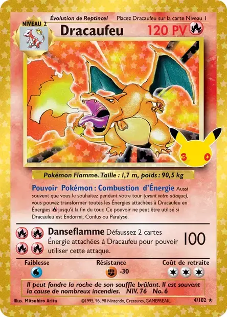 Carte Pokémon Dracaufeu #4/102 — 30ᵉ Anniversaire