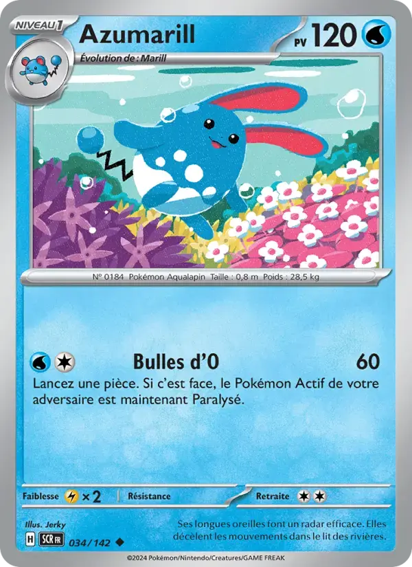 Carte Pokémon Azumarill #034 — Couronne Stellaire